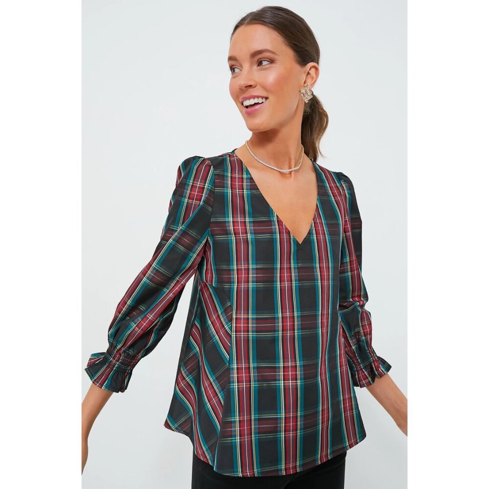NWT Tuckernuck highland tartan Easton swing blouse